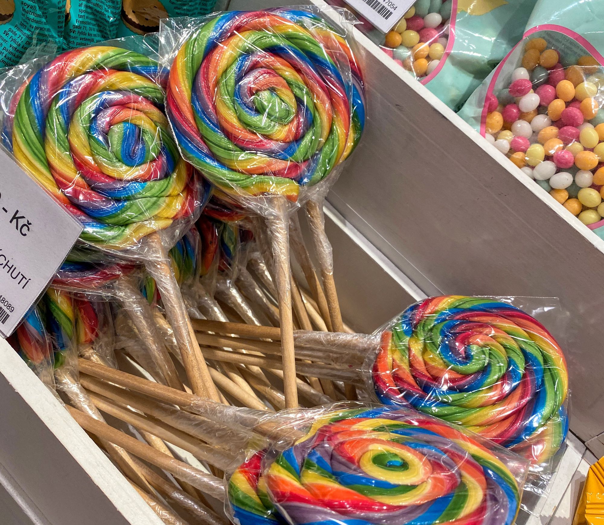 Lollipops at Flying Tiger variety store in Prague