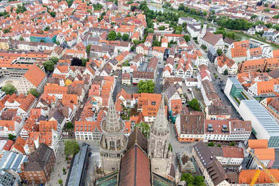 Skyview of Ulm, Germany