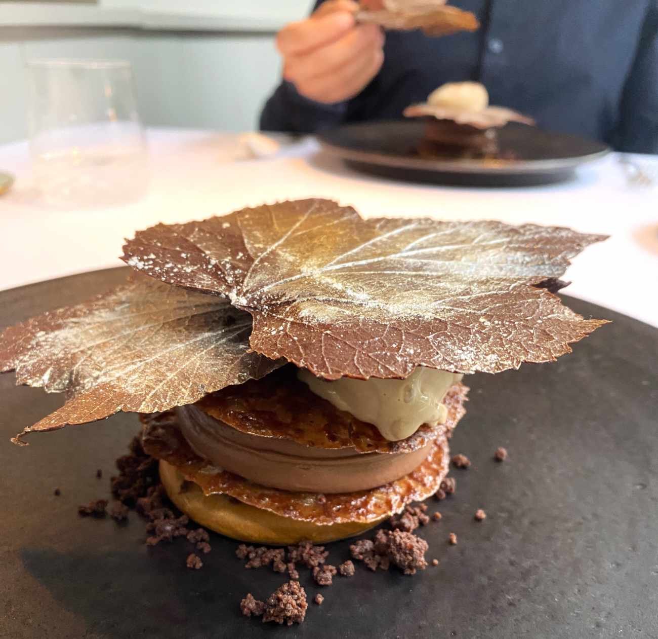 A 5-layer forest-themed dessert from Le Chalet de la Forêt