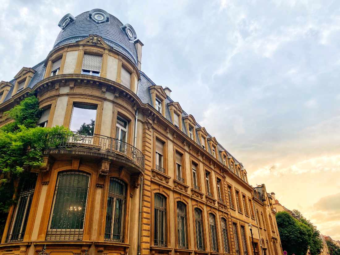 Downtown Metz, France in the morning